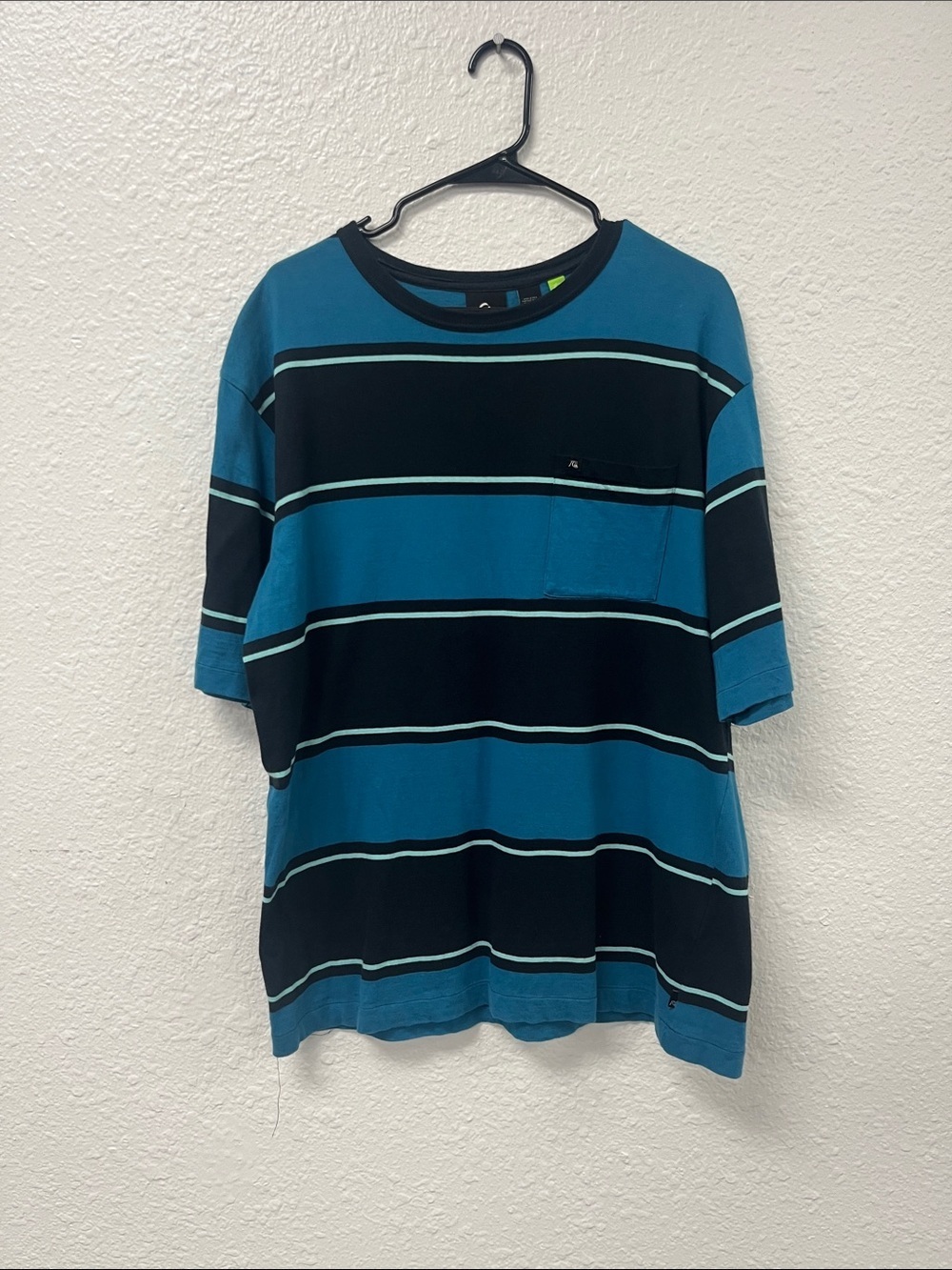 Quiksilver Blue Short Sleeve Tee Vibrant Stripes
#1031